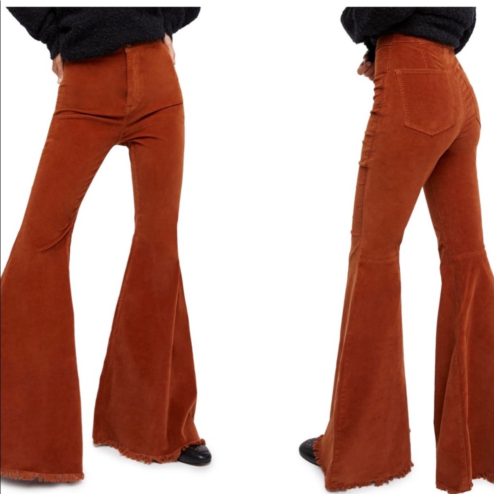 Free People Just Float Corduroy Flare Pants